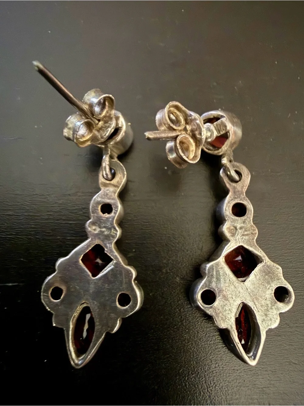 Red Crystal Drop Earrings - Vintage-Inspired Women Jewelry